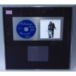 Shakespears Sister, a presentation CD for the album Hormonally Yours with plaque below "Presented to