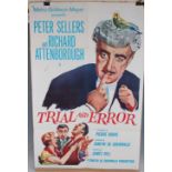 Trial and Error, 1962 US one sheet film poster, starring Peter Sellers and David Attenborough, 69