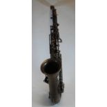 An early 20th century silver plated C.G. Conn saxophone, marked C.G. Conn Ltd Elkhart Ind. USA,