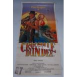 Crocodile Dundee, 1986 film poster, starring Paul Hogan and Linda Kozlowski, M.A.P.S. Litho Ltd,
