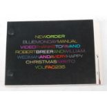 A New Order Blue Monday Manual flipbook (1988), the front cover printed in various colours "New