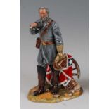 A Royal Doulton figure group of General Robert E. Lee, underglaze painted, HN3404, modelled by