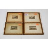 A set of four Baxter prints, being Victorian Coronation and Royalty scenes, each 2.5 x 5cm, in
