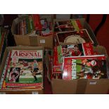 Arsenal Football Club - four boxes of assorted programmes, yearbooks, magazines etc