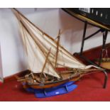 A 20th century model of a ship, on stand, approx h.100cm