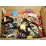 A box of miscellaneous modern fashion watches