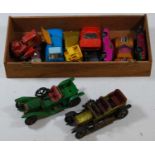 A small collection of loose and playworn diecast toy vehicles to include Models of Yesteryear 1903