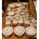 An extensive Royal Albert tea and dinner service, in the Brigadoon pattern (12-place setting with