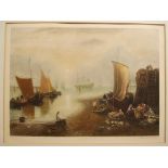 John Cother Webb (1855-1927) -The return of the Fleet, colour mezzotint, signed in pencil to the