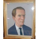 Robert Buhler - Bust portrait of Robin Fedden, pastel, signed upper right, 53 x 41cm