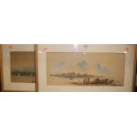 Edwin Earp - Pair; Landscapes, watercolours, signed lower left
