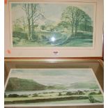 G. John Blockley - Limited edition landscape print; together with after Turner - Salisbury Cathedral