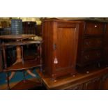 A reproduction mahogany chest, of three long drawers, w.53cm; together with an Edwardian walnut