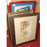 Assorted pictures and prints, Disney's Lion King presentation display etc