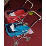 A vintage childs dolls pram; and one other smaller (2)