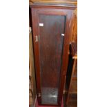 An early 20th century mahogany single door glazed narrow gun cabinet, w.38cm