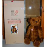 A boxed and 'as-new' Steiff Bar 55 PB1902 replica bear, serial number 404009, with white ear tag