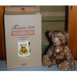 A boxed 'as-new' Steiff Bar 1926 replica bear, serial number 407246, with white tag to ear