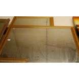 A reproduction gilt framed rectangular wall mirror, 72 x 103cm; and one other (2)