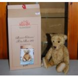 A boxed Steiff 'as-new' British Collectors teddy-bear 2002, white tag in ear, serial number 660726