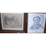 Don Macaree - various watercolours, pencil portrait, and other works