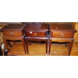 Three Stag Minstrel single drawer bedside tables, each width 44cmCondition report: Height 58cm.