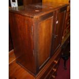 A 19th century mahogany double door table-top cupboard, w.61cm