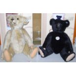 A boxed Steiff 'as-new' mohair teddy-bear, black, 40cm, white tag in ear, serial number 420825;