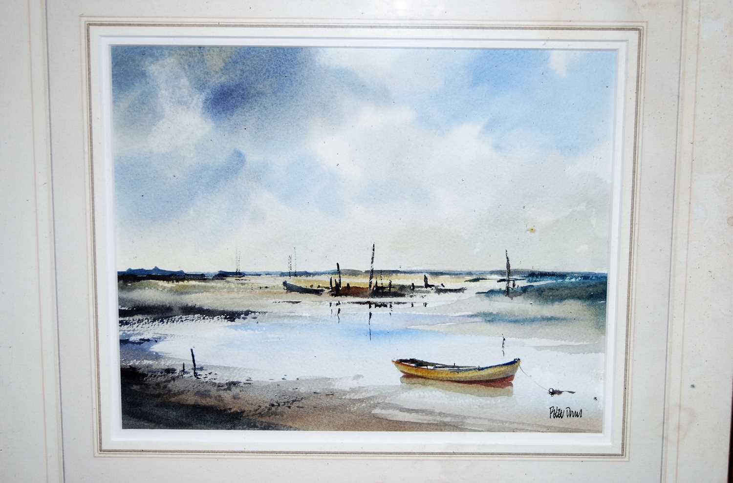 Peter Toms (b.1940) - Lowtide at Morston, watercolour, signed lower right, 21 x 26cmCondition