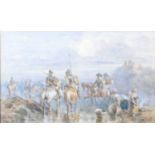 John Frederick Tayler (1802-1889) - Troopers on the march, signed with monogram and dated 1870 lower