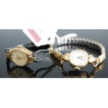 A ladies Verity 9ct gold cased mechanical wrist watch on replacement expanding link bracelet