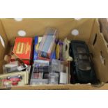 A box of miscellaneous diecast and other toy vehicles, to include Matchbox Models of Yesteryear,