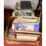 Two boxes of miscellaneous books and ephemera, to include Royal Commemorative and Country Life etc