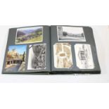 A postcard album, contents mainly being European and topographical views