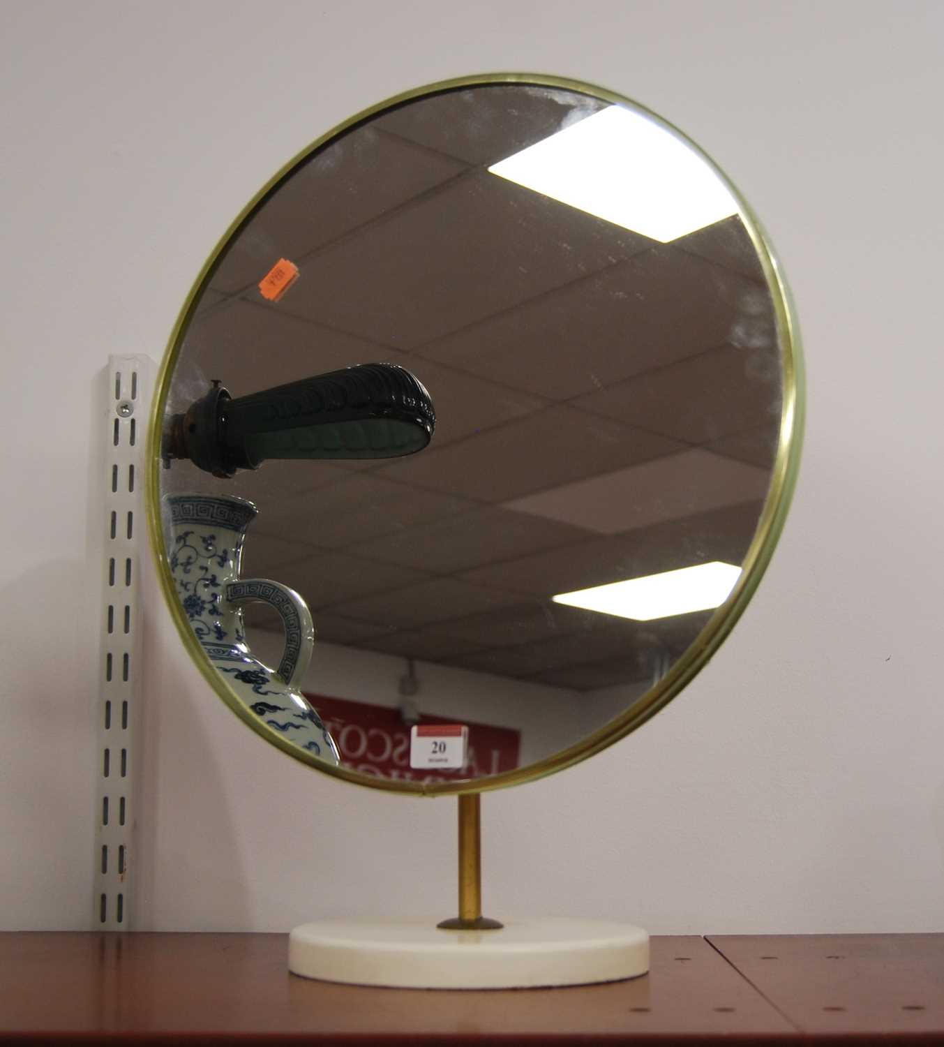 A 20th century circular dressing table mirror, height 50cm