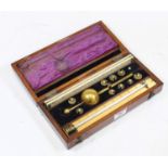 An early 20th century mahogany cased Sykes Hydrometer bearing an ivorine plaque Sykes Hydrometer W