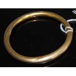 A 9ct gold hollow bangle 14.2g, 88mm (a/f)