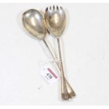 A pair of George VI silver salad servers by Mappin & Webb, gross weight 3.3ozCondition report:
