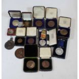 A collection of miscellaneous medals, Victorian and later to include Rifle Club, School
