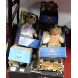 A box of mixed stuffed Meercat toys