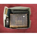 A Victorian leather bound photograph album, the later contents mainly being continental religious