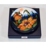 A modern Moorcroft small dish in box, dia. 16cmCondition report: No apparent faults. With some
