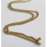 A modern 9ct gold flat link neckchain, 7.6g, 45cm