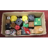 One box containing a quantity of mixed dice