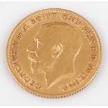 Great Britain, 1911 gold half sovereign, George V, rev; St George and Dragon above date. (1)