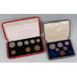 Great Britain and Ireland, an Elizabeth II 1953 proof coin set, eight (of nine) coins (missing