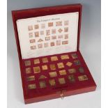 The Empire Collection, a set of twenty five gold plated silver ingots each in the form of a