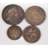 Great Britain, 1723 shilling, George I laureate bust right, rev; crowned cruciform shields SS C in