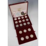 The Royal Mint, 1981 United Nations Year Of The Disabled Coin Collection, eighteen silver proof