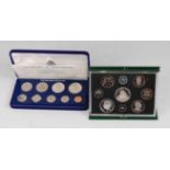 Bahamas, 1989 Royal Mint nine coin proof set, boxed with certificate, together with a 1989 Jamaica